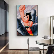 โปสเตอร์ Astro Boy สไตล์เรโทร คุณภาพ HD ศิลปะผนัง เดกอเรตย้อนยุคสำหรับบ้านและห้องนอน