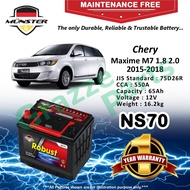 Münster Robust MF CMF NS70 | NS70R | 75D26R (65AH) Car Battery Bateri Kereta Chery Maxime Arrizo M7 1.8 2.0 2015-2018