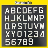 (C20) Car Plate Number Alphabet / Number Plate Kereta Standard Font Design