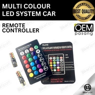 T10 W5W LED MULTICOLOUR LED BULB 5050 SMD CAR LIGHT WITH REMOTE CONTROL