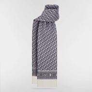 Dior 經典雙面 Oblique 老花羊毛圍巾 🧣