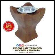 INDONESIAN TEAKWOOD WOODEN MABKHARA Arabian Incense Burner Kayu Jati Asli Indonesia