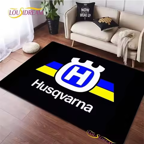 H-Husqvar/na Moto Enthusiast Carpet for Living Room Bedroom Area Rug decor Kitchen Door un-slip floo