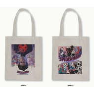 Spiderman Across The Spider Verse Canvas Zipper Tote Bag