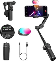 AOCHUAN Smart X2 Smartphone Gimbal Stabilizer with 360°Rotation,OLED Display,Built-in 20cm Extension