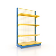 Kefva ชั้นวางสินค้า 4 ชั้น รุ่น Laser Diamond | หน้าเดียว สูง 150 ซม. | สีพิเศษ + หลังตาข่าย | รับน้