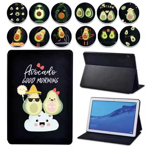 For Huawei MediaPad M5 Lite 8"/M5 Lite 10.1"/ M5 10.8"/T3 10 8"/T3 10 9.6"/T5 10 10.1" Avocado Print