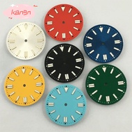 KANGN Watch Dial Face, 28.5MM Dial Size Luminous Green Luminous Dial, Easy Direct Install Colorful A