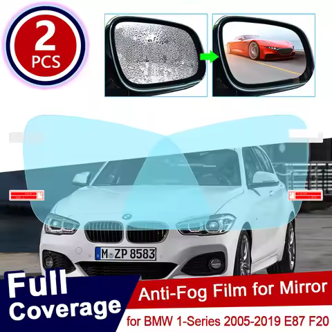 for BMW 1 Series E87 F20 2005~2019 Full Cover Anti Fog Film Rearview Mirror Rainproof Accessories F2