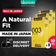 [Bundle of 3] Okamoto 003 Real Fit Condoms 10s | Extra Thin