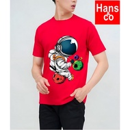 Kaos Pria 3 Dimensi Motif Animasi Astronot 2 Tshirt Oblong Katun 24s H052 By Hans & co