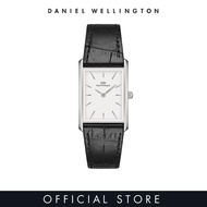 [2 years warranty] Daniel Wellington Bound 35x24mm Black Crocodile - Silver - White Dial - Fashion Watch for men - Croc Leather Strap WatchDial - Fashion Watch - DW Official - Authentic นาฬิกา ผู้ชาย