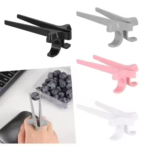 1/4pcs Plastic Snack Food Finger Tong Not Dirty Hands Finger Chopsticks for Gamer Reusable Lazy Arti