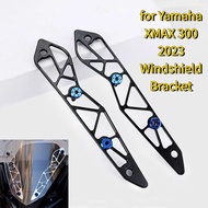 for Yamaha XMAX 300 2023 Motorcycle CNC Windshield Decorative Strip Cover Windscreen Fixed Deflectors Installation Bracket Accessories