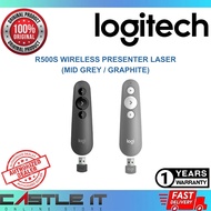 Logitech R500s Wireless Presenter Laser Presentation Remote Pointer Bluetooth (Mid Grey / Graphite)