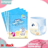 justgogo Baby Disposable Swim Pants  Side Leak Prevention Absorbent Expansion Resistant for Swimming