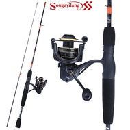 Sougayilang Spinning Fishing Rod Reel Set M Power (5ft/6-15LB) + 14+1BB 5. 0:1 Gear Ratio Spinning F