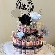 有錢花蛋糕/鈔票蛋糕/生日驚喜/有錢花/生日送禮/驚喜禮物