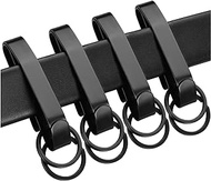 HTZNHXT Duty Belt Key Holder, Stainless Steel Black Keychain Tactical Key Belt Holder Clip for Police Prison Guards