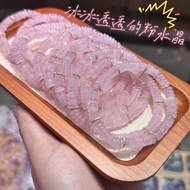 Natural Pink Crystal Abacus Beads Bracelet Duobao Crystal Abacus Beads White Fritillary Stacking Bea