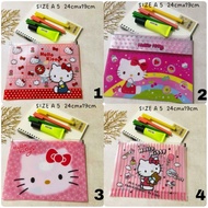 Hello Kitty A5 file folder Hello Kitty zipper folder Hello Kitty plastic folder A5