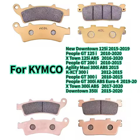Motorcycle Front Rear Brake Pads Set Ceramics Copper for KYMCO 200i 300i 350i New Downtown People GT