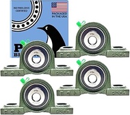 PGN UCP201-8 Pillow Block Bearing - Pack of 4 Mounted Pillow Block Bearings - Chrome Steel Bearings 