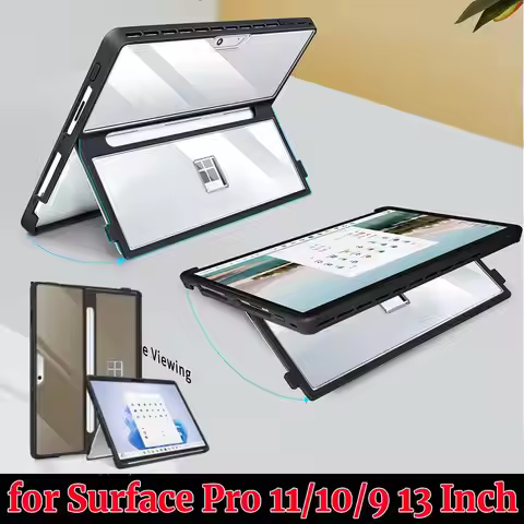 Hard Case for Microsoft Surface Pro 11/10/9/8 13 Inch Shockproof Protection Shell Cover Compatible w