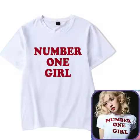 Number One Girl Cotton T-shirt Kpop Crewneck Short Sleeve Men Women Funny Pullover Tshirt Fashion Cr