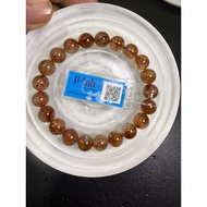 (A81)(9,1-9,4mm)Ta bracelet with red hair in thick hair size 9.4mm tested