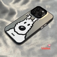 Cute White Dog Casing For Samsung Galaxy A36 5G S25 Ultra S25+ S23 S24 FE A06 A16 F15 M15 M55 F55 5G