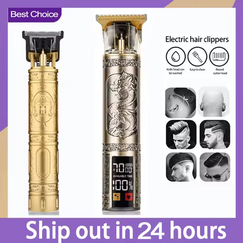 Vintage T9 Hair Clipper for Men USB Fast Charging Beard Trimmer T9 Haircut Machine Hair Cutting Clip