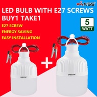 Nss 12v led light bulb low pressure12 volts led light bulb car motor battery bulb lights with 3M extension cord &amp; crocodile clip 5W / 10W / 15 Watts