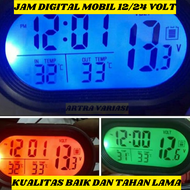 Jam Digital Mobil 12/24 Voltmeter Digital Universal