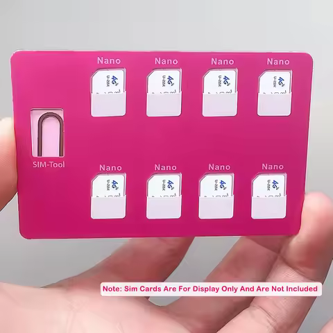 Nano Card and pin holder, Holds 8 pcs Nano Cards and lphone pin