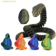 CYBERSYNC 3D Printed Snake Egg, Creative Candy Color 3D Printed Snake Toys, Finger Toy Flexible Snak