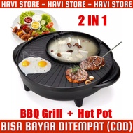 Panci Hotpot BBQ 2IN1 Panci Shabu-Shabu dan Suki Grill
