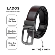 Nhập LAZSOCIAL99 | giảm 30% đơn 199k - Thắt lưng nam cao cấp da bò thật 100% LADOS-3101 dây nịt khóa