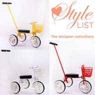 Kid Vintage Bicycle / Child 3 Wheels Bicycle / Tricycle Balance Bicycle with Push Handle/ Steering Rod