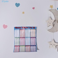 YOLO Children Multiplication Table Waterproof Removable Basic Math For Kids 1-12 Times Preschool Pri