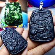 Liontin Black Jade Ukir Naga B275