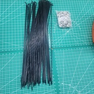 Stainless steel spoke spokes black chrome 700 c 292 x 14g contents 72pcs 292mm