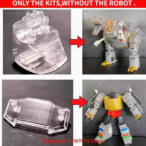 Transparent Neck Chest Cover Tooth Arm Fill Parts Upgrade Kit For SS86 Grimlock