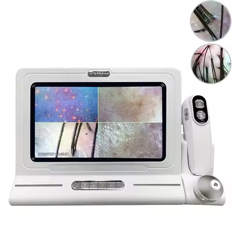 Professional 11 Inch Skin Hair Detector Scalp Hair Follicle Moisture Skin Pores Pigment Magnifying A