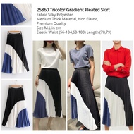 Tricolor Gradient Pleated Skirt (size M,L) -25860