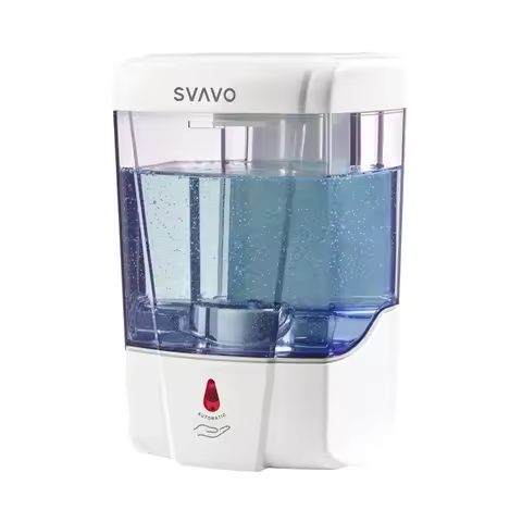 SVAVO 600ml Sensor Soap Dispenser, Touchless Foam Hand Wash for Kitchen Bathroom Office, Battery Ope