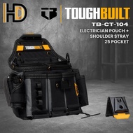 TOUGHBUILT CLIPTECH Master Electrician + Shoulder Strap / Heavy Duty CLIPTECH Electrician Pouch Bag 