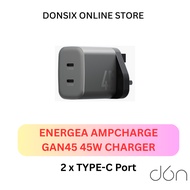 Energea AmpCharge Gan45 45W Dual Type C Port Charger