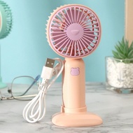 [24H SHIPING]Handheld Fan with Base USB Rechargeable 1 Gears Strong Wind Portable Desk Table Phone Stand Small Fans