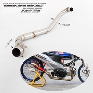 Motorcycle Accessories Modified Exhaust Pipe Wave 125 Front Section W125 wave 125i Muffler
